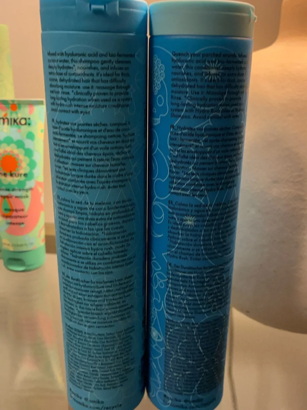 Amika Hydro Rush Intense Moisture Shampoo & Conditioner Duo 9.2 oz NEW